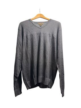 Pronto Uomo Blue Men’s Pullover V-Neck Sweater Dark Gray XXL Used
